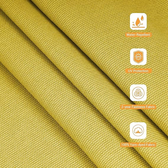 9FT Patio Umbrella for Outdoor with Push Button Tilt and Crank Yellow