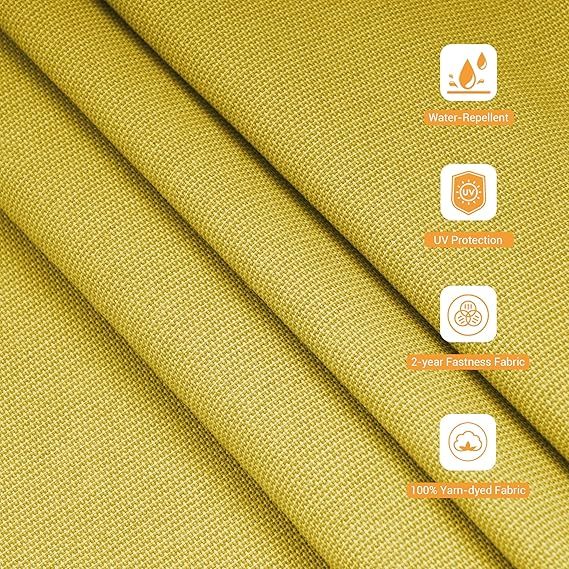 9FT Patio Umbrella for Outdoor with Push Button Tilt and Crank Yellow