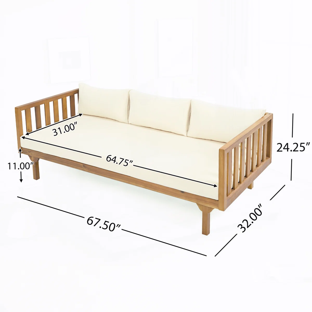 Outdoor Patio Daybed with Cushions