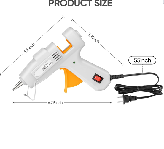 20W Mini Hot Glue Gun Kit, 30 Glue Sticks Set for DIY Crafts, Repair