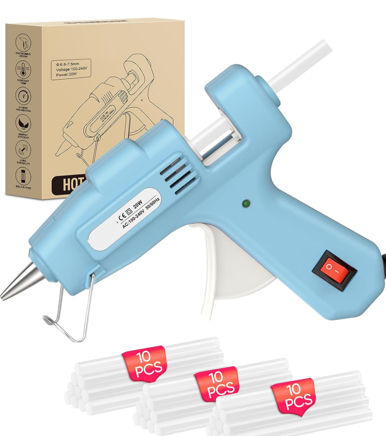 20W Mini Hot Glue Gun Kit, 30 Glue Sticks Set for DIY Crafts, Repair