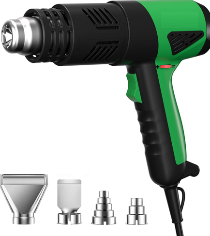 Heat Gun, 1800W Variable Temperature Hot Air Gun with 4 Nozzles