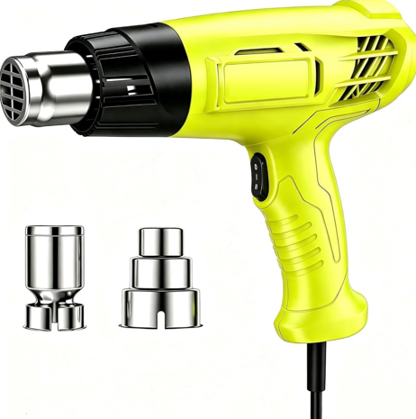 Heat Gun 1500W, Hot Air Gun Kit Dual Temperature Settings 572℉~932℉