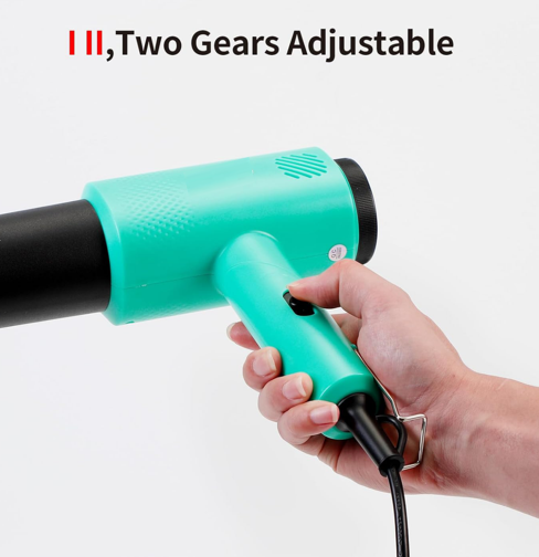 Heat Blower Gun for Sublimation Blanks Shrink Wrap Film 110V Hot Air Gun for Shrink Wrap Temperature Control with 2-Temp Settings