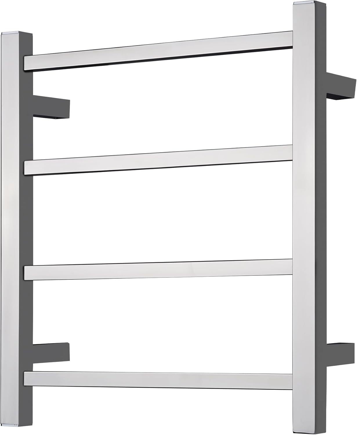 Towel Warmer Polished Chrome for Bathroom Wall Mounted Bath Towel Heater Plug-in Electric Heated Towel Rack 35W