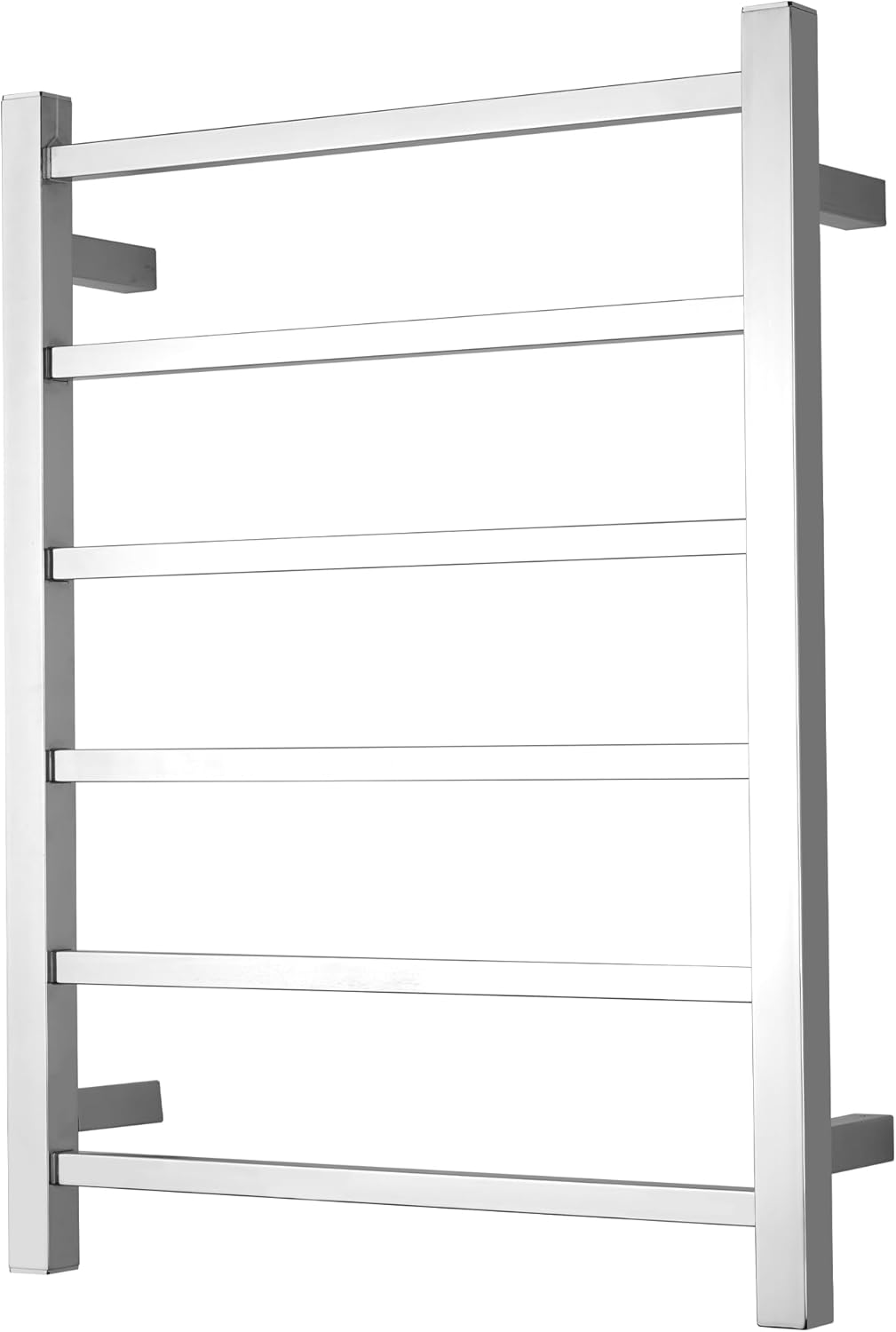 Wall Mounted Bathroom Heated Towel Rack, Plug-in Design & Brushed Stainless Steel Finish