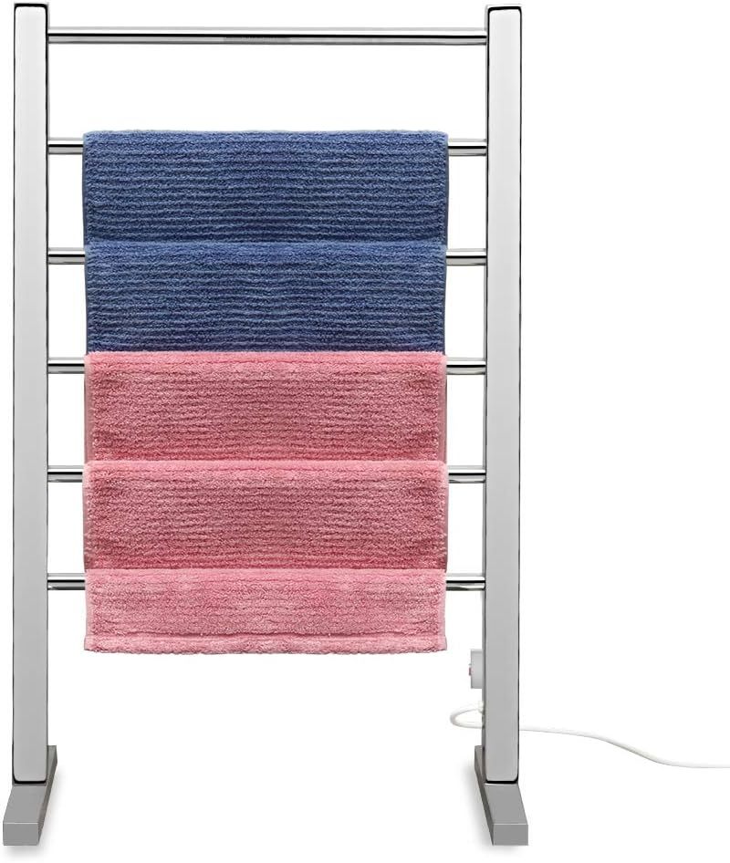 Freestanding Drying Rack for Home Bathroom Stainless Steel Polish Chrome, 6 Bars