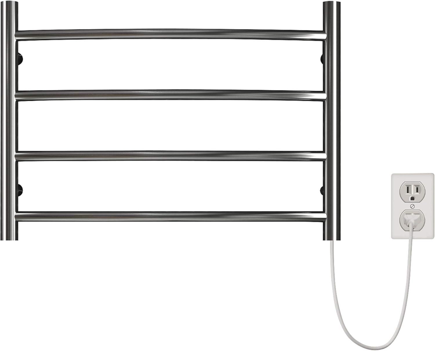 Towel Warmer Polished Chrome for Bathroom Wall Mounted Bath Towel Heater Plug-in