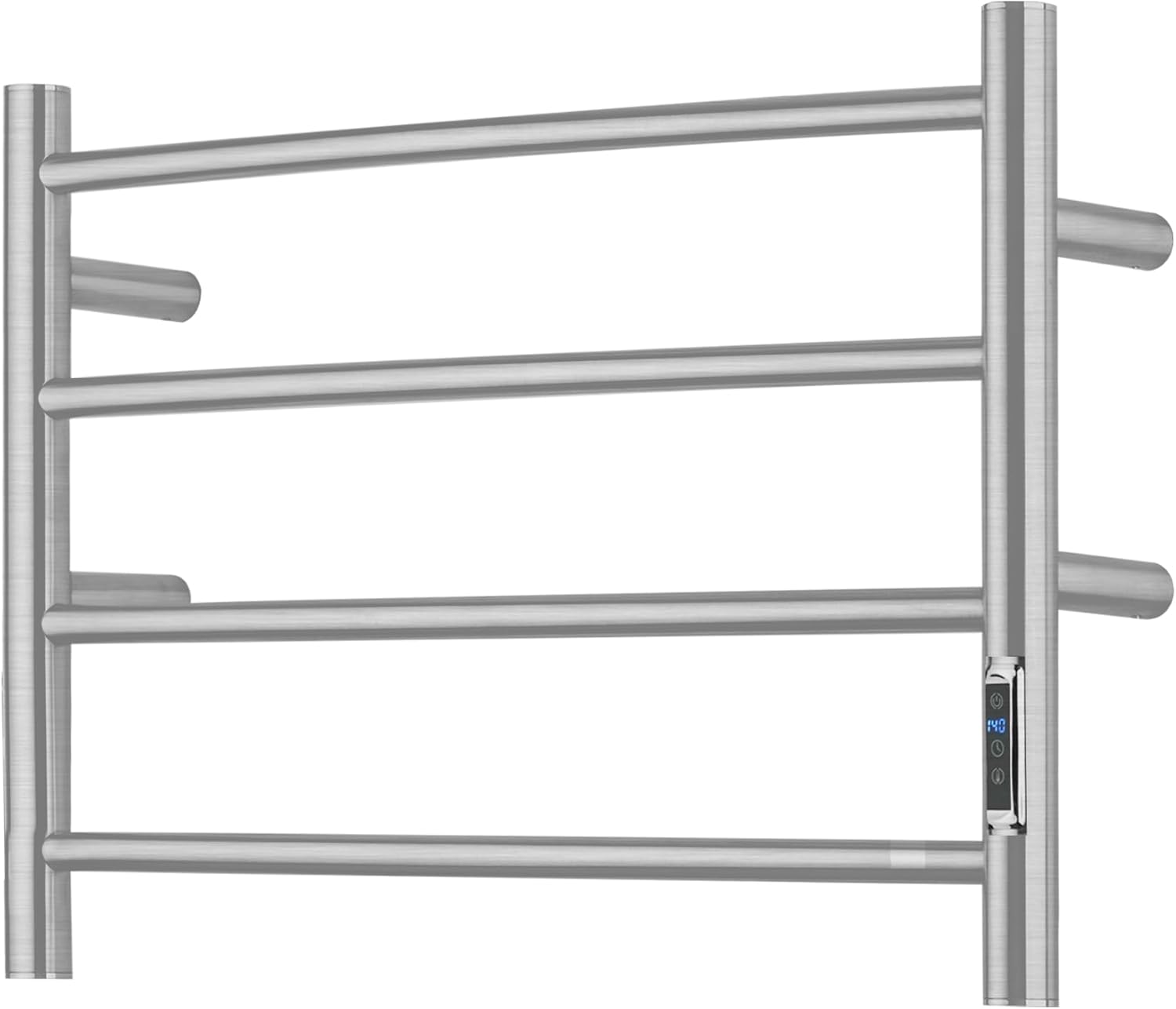 Towel Warmer with Built-in Timer for Bathroom Wall Mounted Bath Towel Heater Plug-in Electric Heated Towel Rack