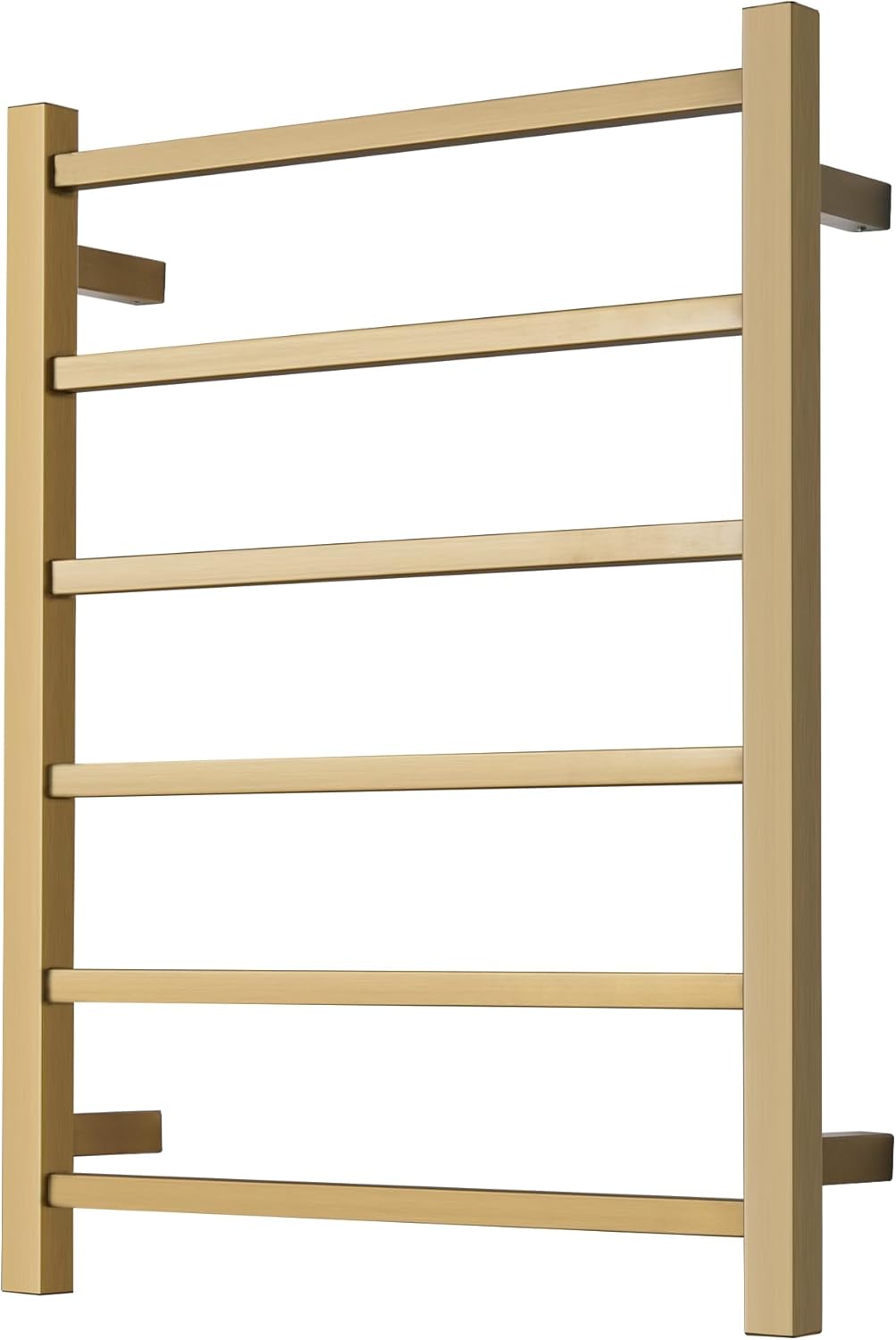 Wall Mounted Bathroom Heated Towel Rack, Plug-in Design & Brushed Stainless Steel Finish