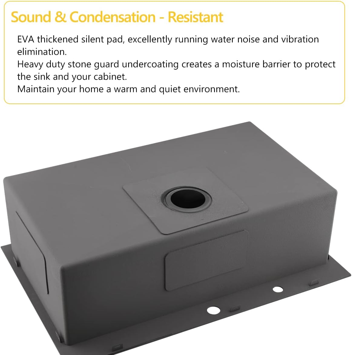 33 Black Drop in Kitchen Sink, 33x22 Inches 16 Gauge Nano Black Stainless Steel Topmount Single Bowl Kitchen Sink