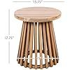 Outdoor Acacia Wood Patio Side Table Light Teak