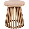 Outdoor Acacia Wood Patio Side Table Light Teak