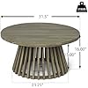 Outdoor Acacia Wood Patio Coffee Table,Grey