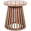 Outdoor Acacia Wood Patio Side Table Light Teak