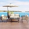 Outdoor Sofa Sets Combination with A Table, Beige