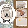 Outdoor Swivel Chair with Cushions, Natural Wicker + Beige Cushion