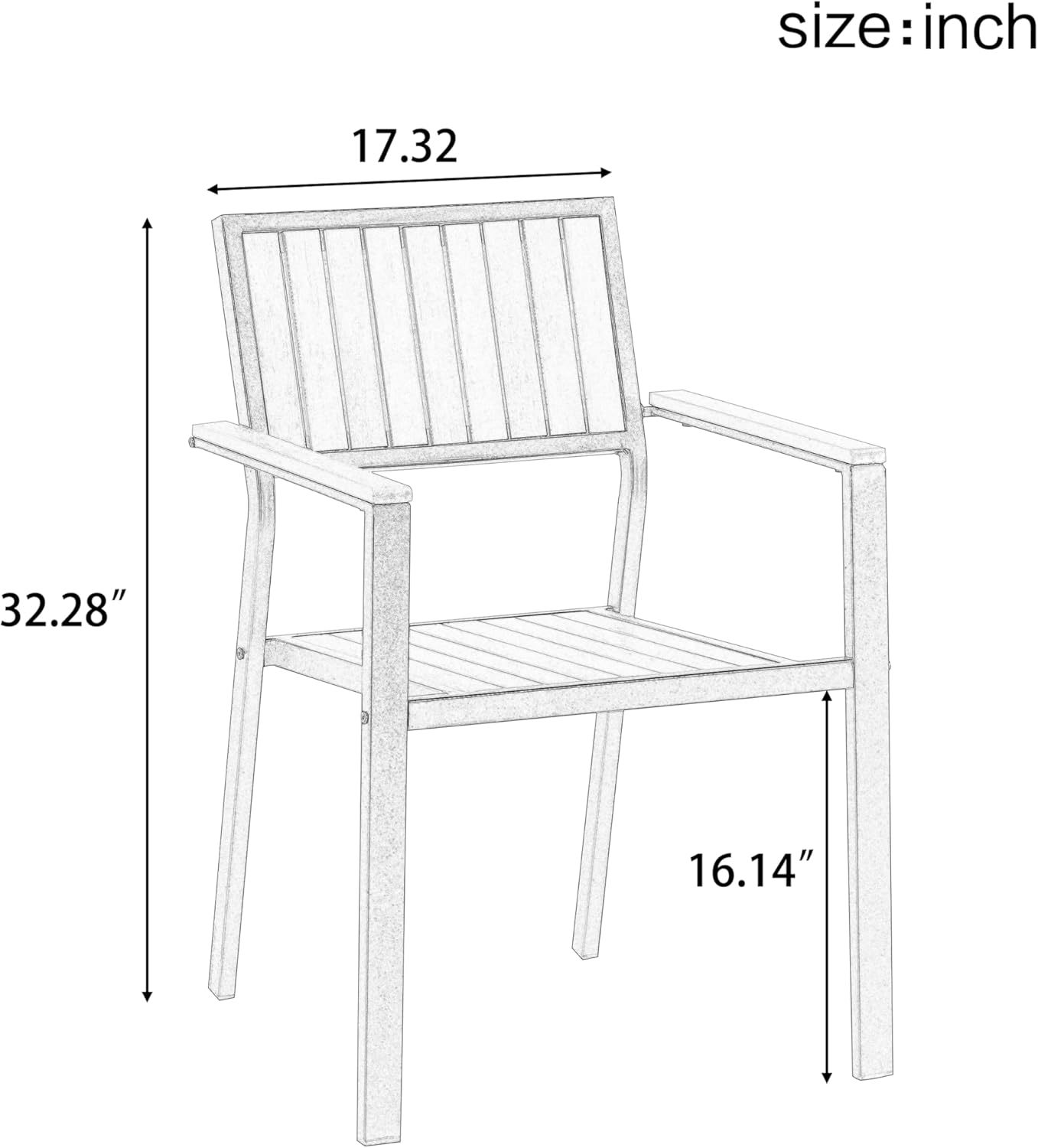 7 PCS Patio Dining Set for 6, Camel+natural