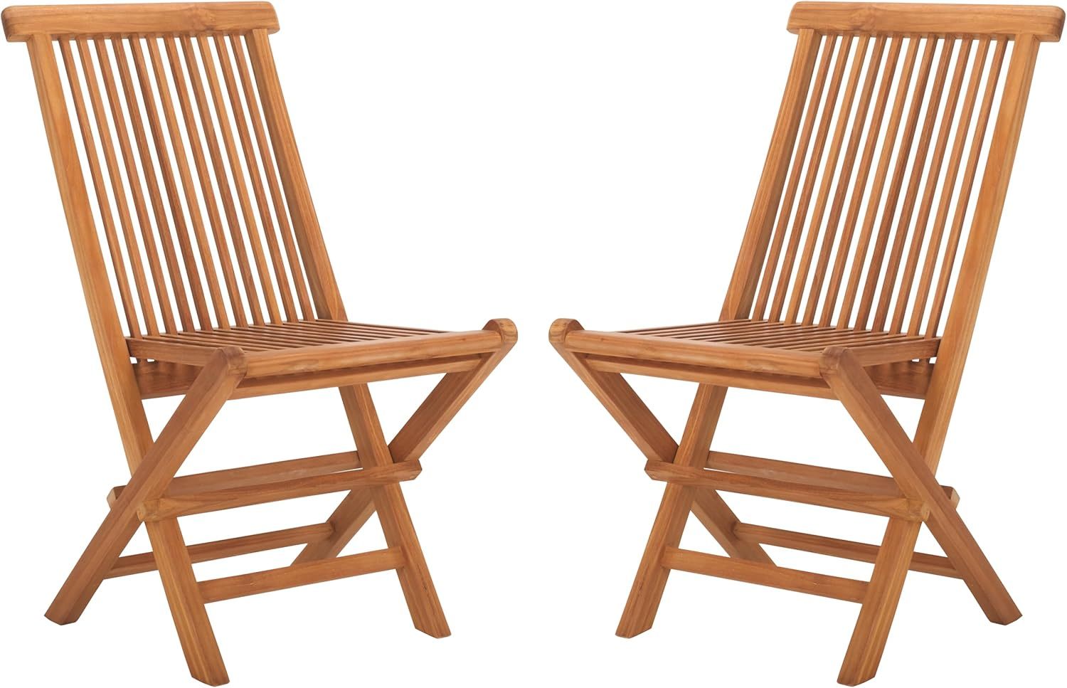 Natural Solid Wood Teak Folding Chair, 
