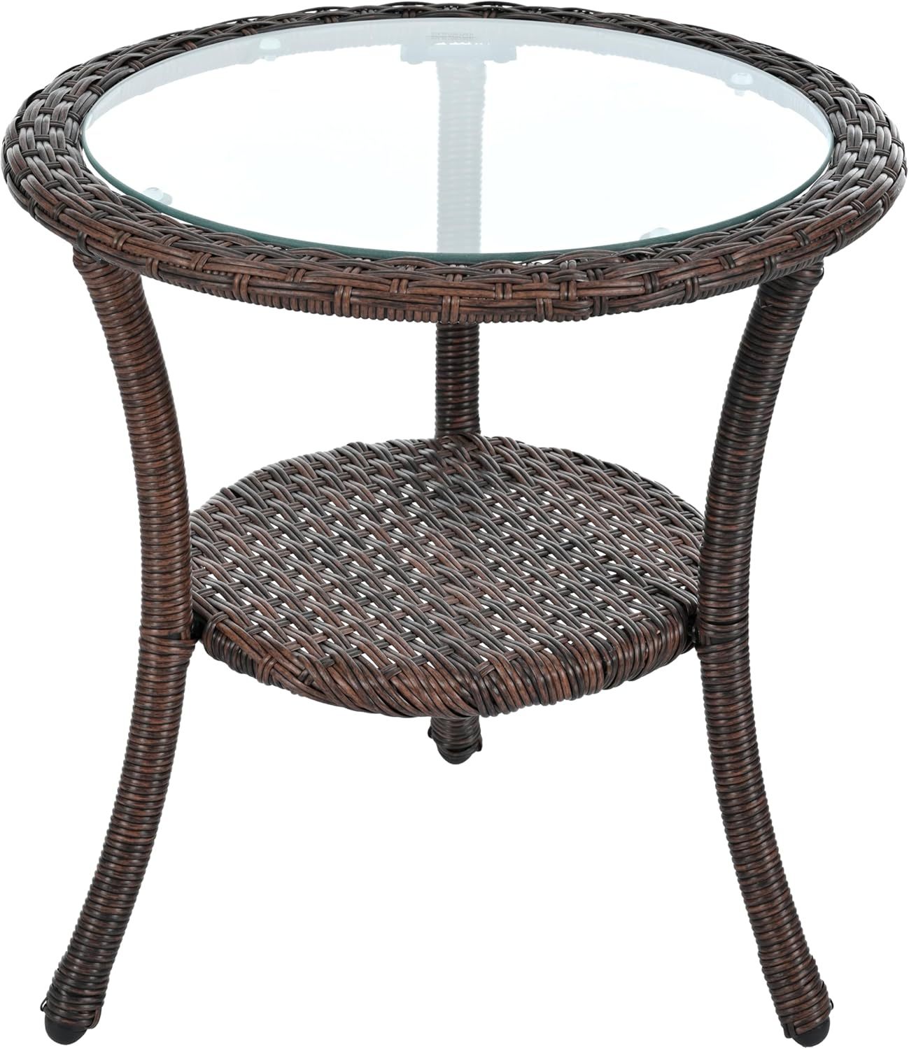 3 Piece Patio Bistro Set, Brown+Gray