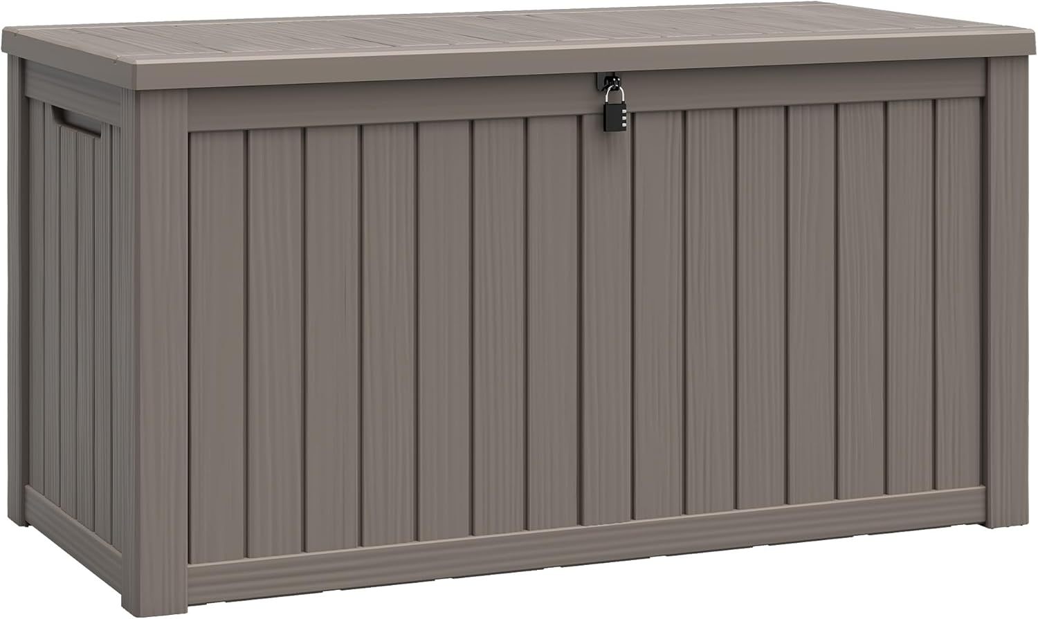 151 Gallon Outdoor Storage Box, Grey