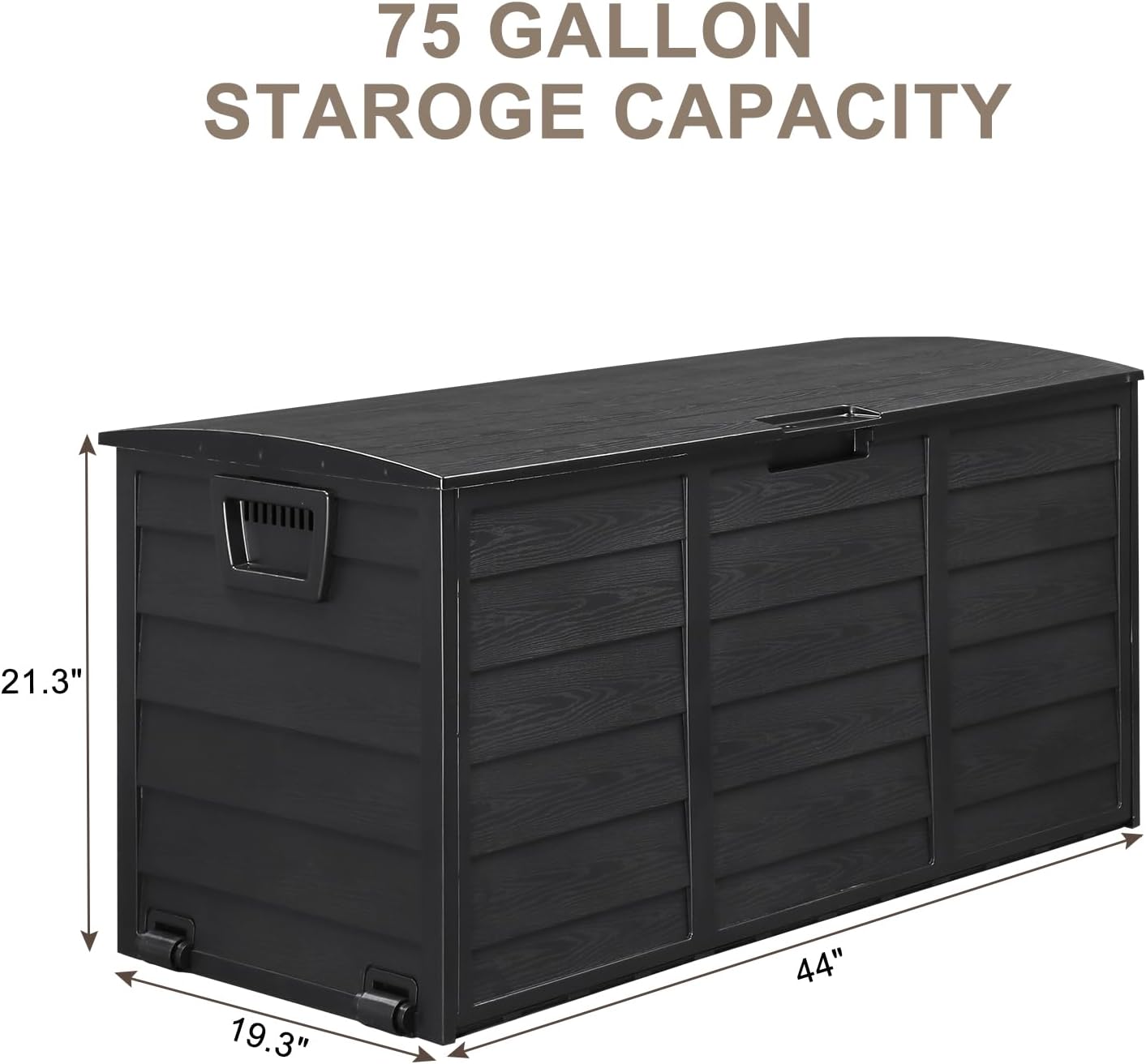 75 Gallon Resin Deck Box Brlack