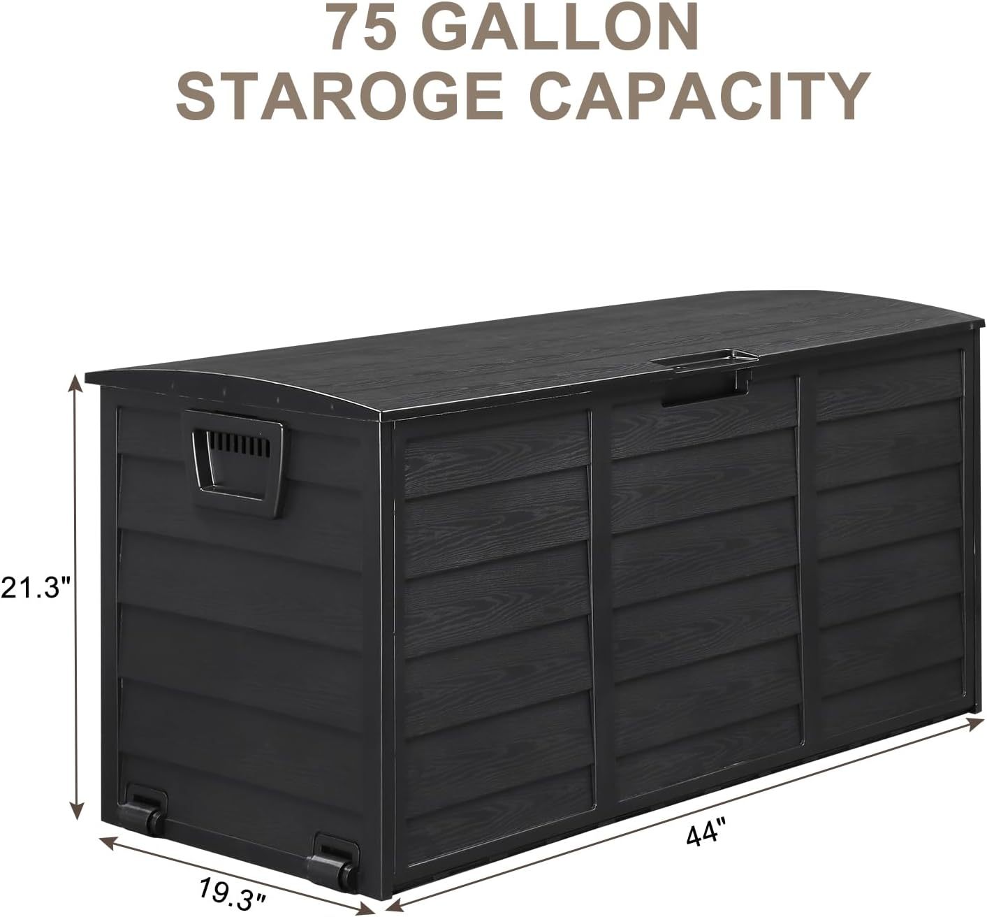 75 Gallon Resin Deck Box Brlack