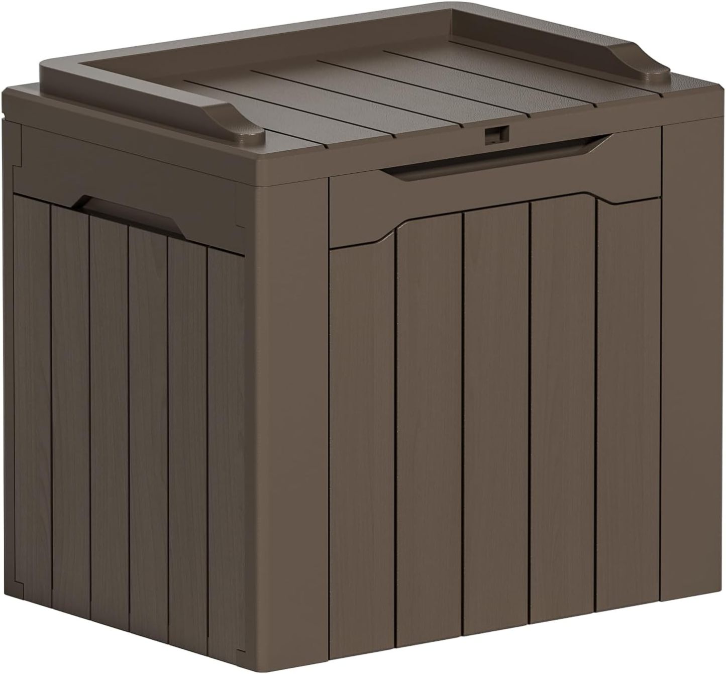 30 Gallon Plastic Storage Bins with Lid Stackable Brown