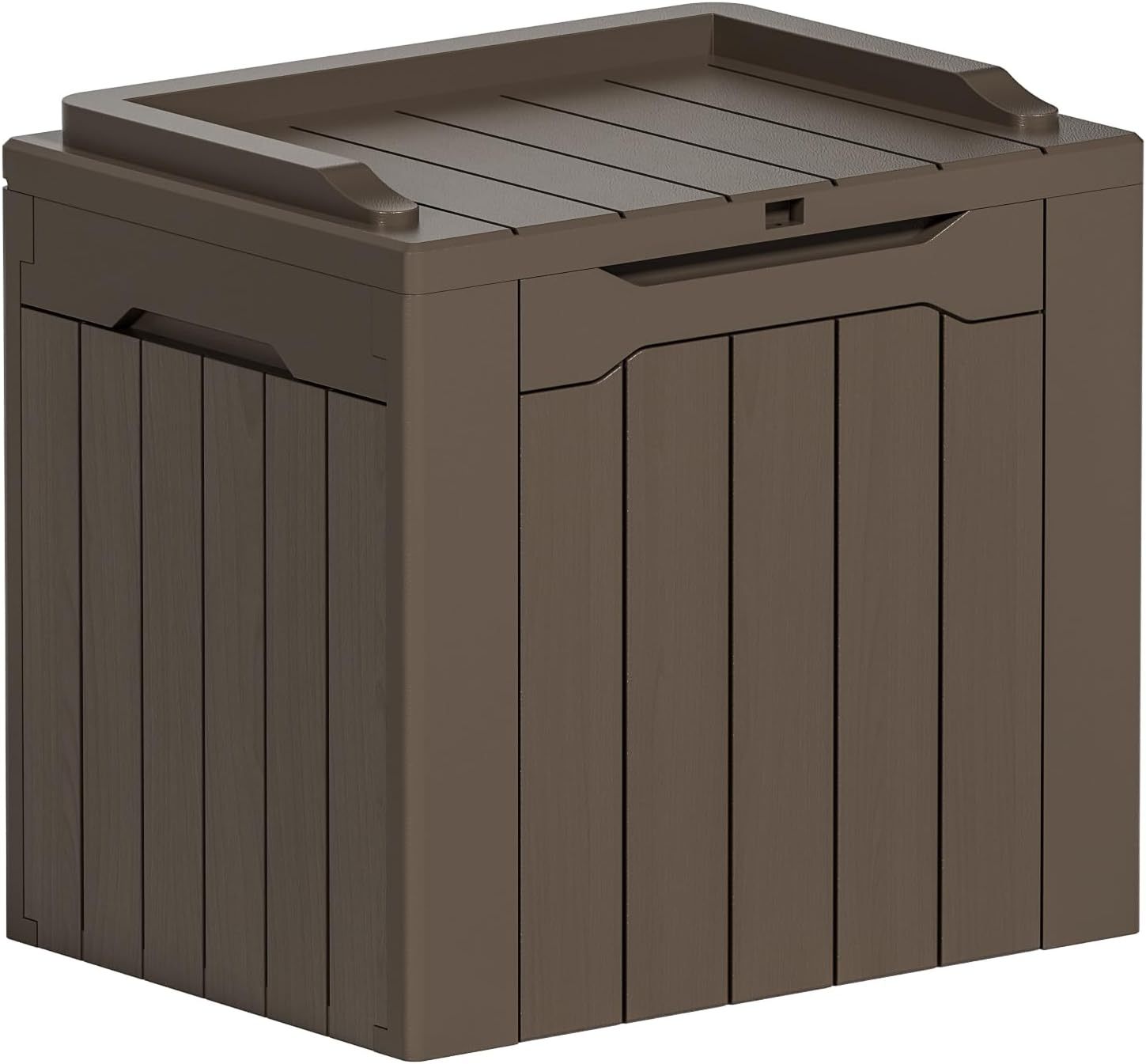 30 Gallon Plastic Storage Bins with Lid Stackable Brown