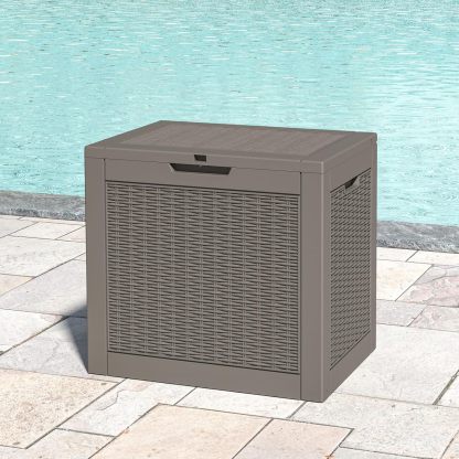 35 Gallon Outdoor Storage Box,  Gray