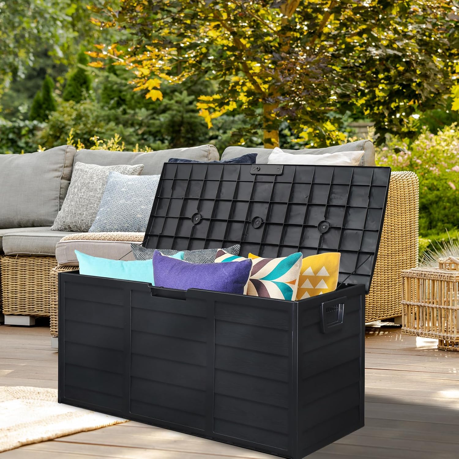 75 Gallon Resin Deck Box Brlack