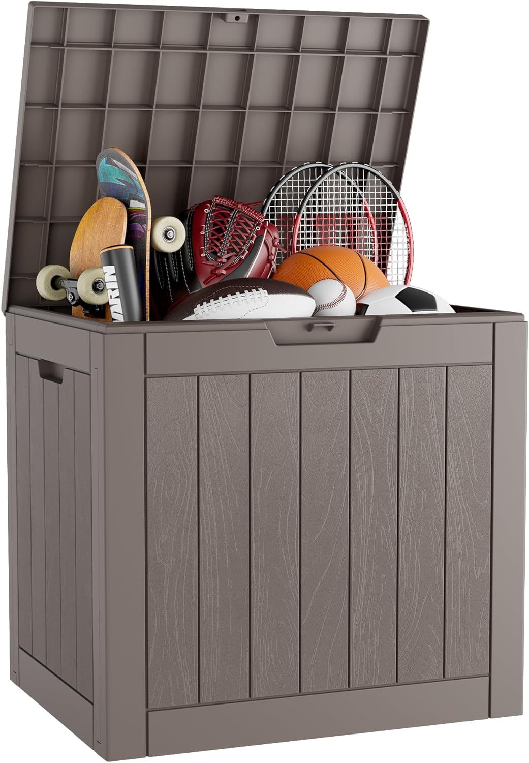 32 Gallon Outdoor Storage Box, Grey