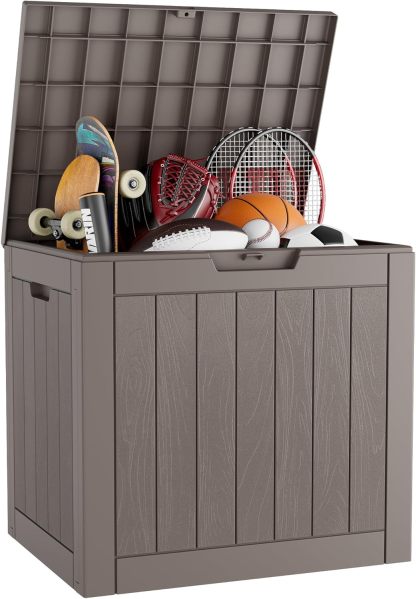 32 Gallon Outdoor Storage Box, Grey