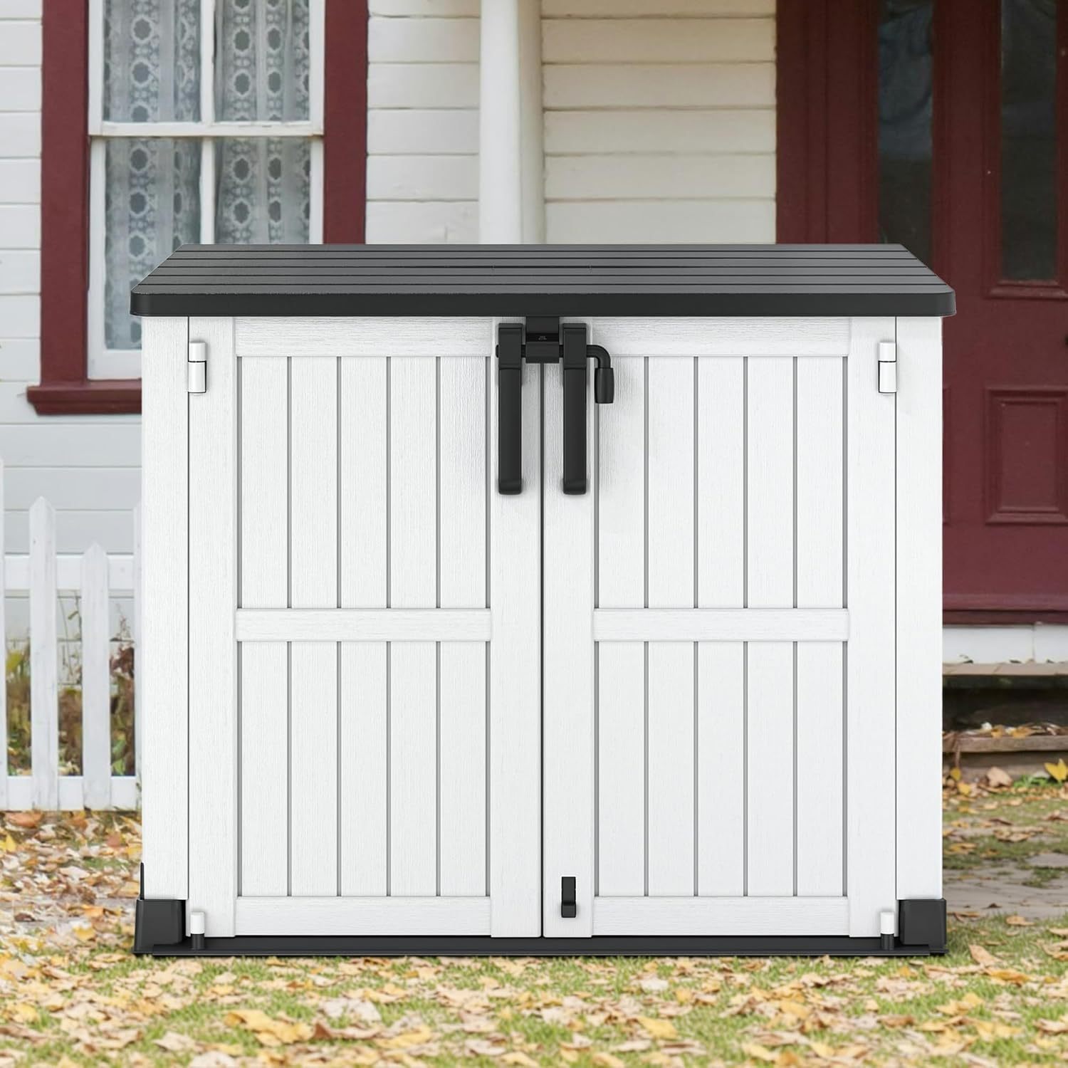 Outdoor Storage Cabinet 36 Cu.Ft Garden Storage Shed White