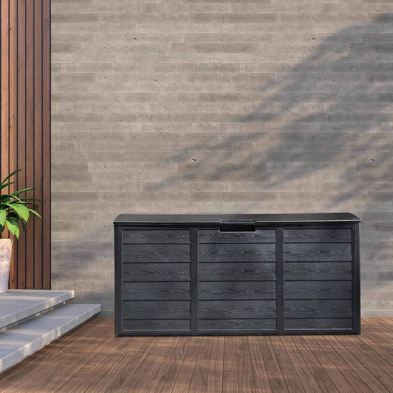 75 Gallon Resin Deck Box Brlack