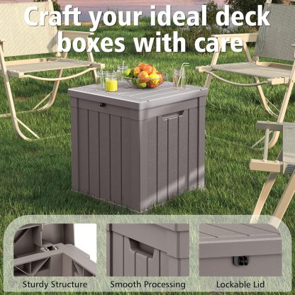 40 Gallon Outdoor Storage Box Grey