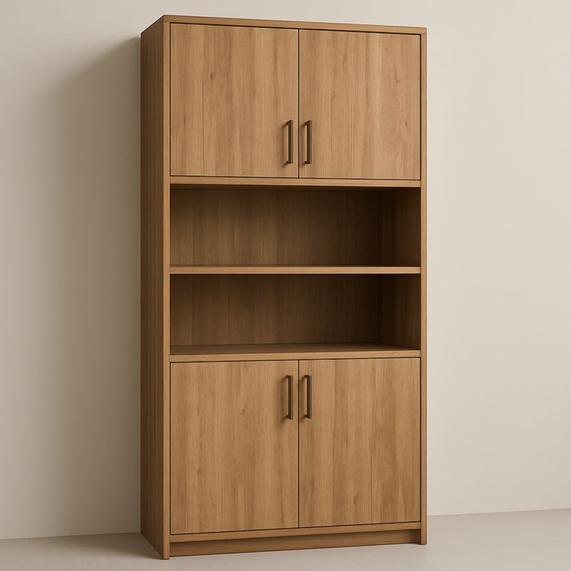 Libreria in Legno MDF con Ante e Ripiani 180x80x30 cm