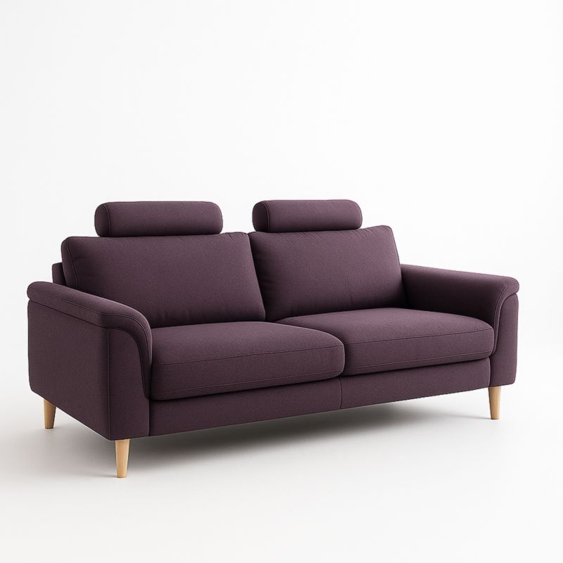 Divano 2 posti tessuto poliestere viola 200x95x85 cm