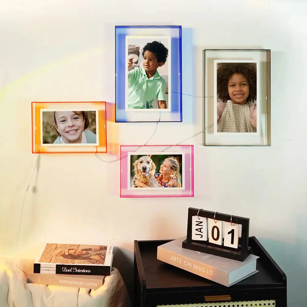 Pinpin Digital Photo & Video Frame – Magnetic Multi-Screen Wall Display with Free Serial Adapter
