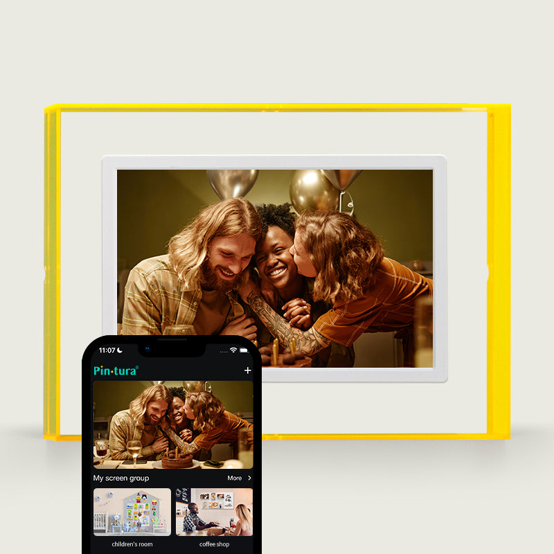 Pinpin 2.0 Yellow Acrylic Digital Frame