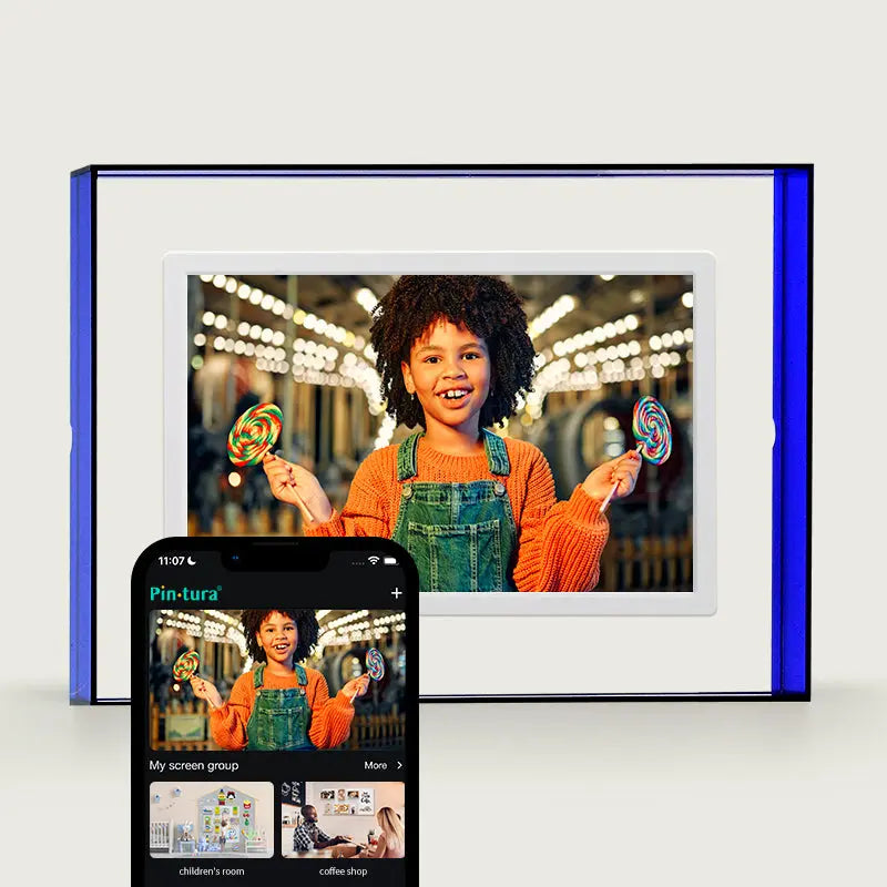 Pinpin 2.0 Blue Acrylic Digita  Frame