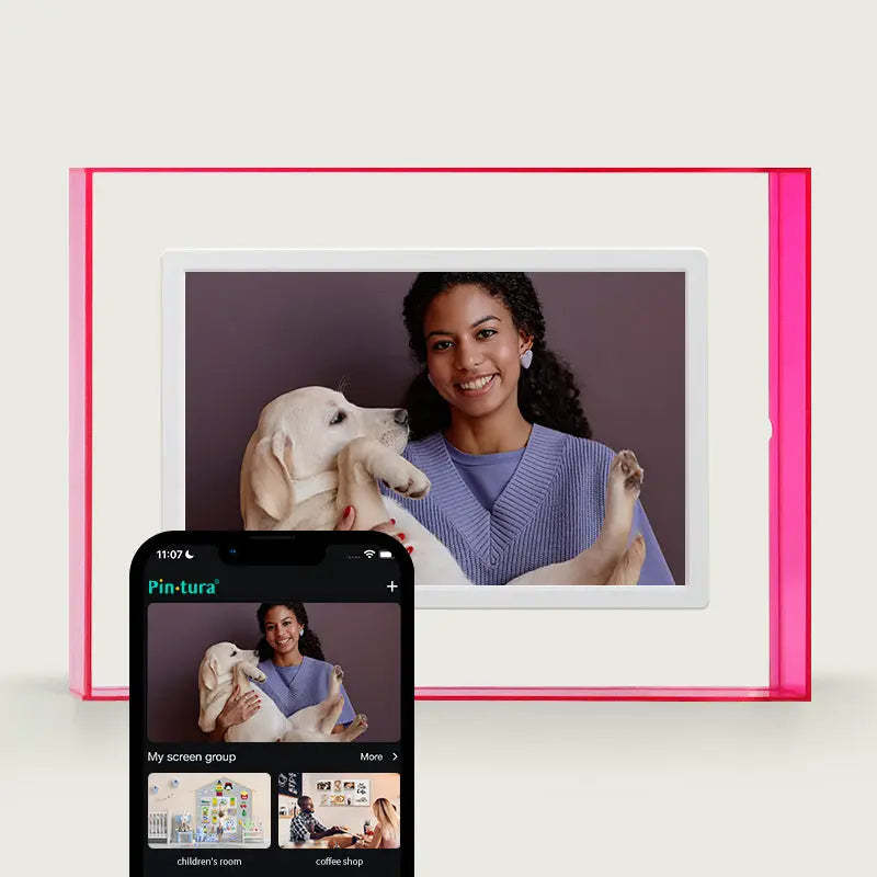Pinpin 2.0 Pink Acrylic Digital Frame