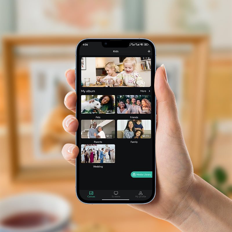 Pinpin 2.0 Blue Acrylic Digita  Frame