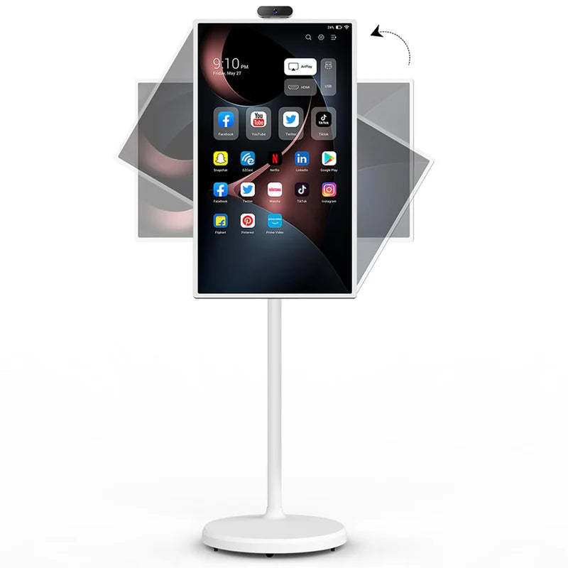 PingoPortable TV – 32″ Smart Tablet TV with Wheels & 60/90 Hz