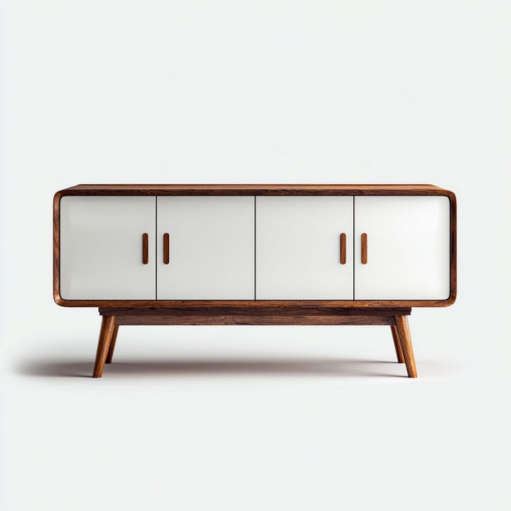 Buffet Moderne En Chêne 79x38x80 Cm - Meuble De Rangement Avec Tiroir Et Portes Pivotantes Pour Salon/cuisine - 9