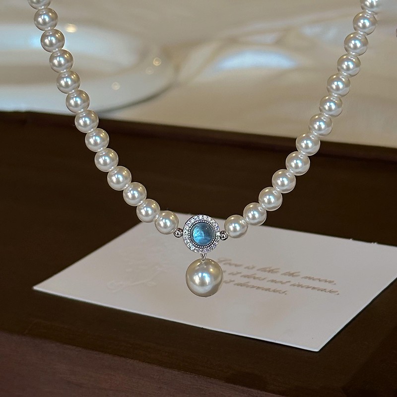Aquamarine Pearl Set | 925 Sterling Silver