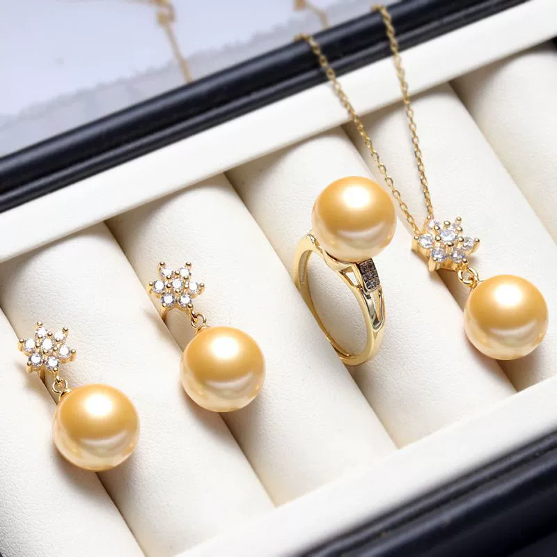 Akoya Pearl Jewelry Three Pieces Set 