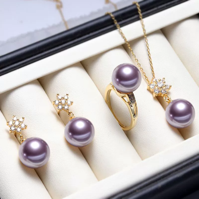 Akoya Pearl Jewelry Three Pieces Set 