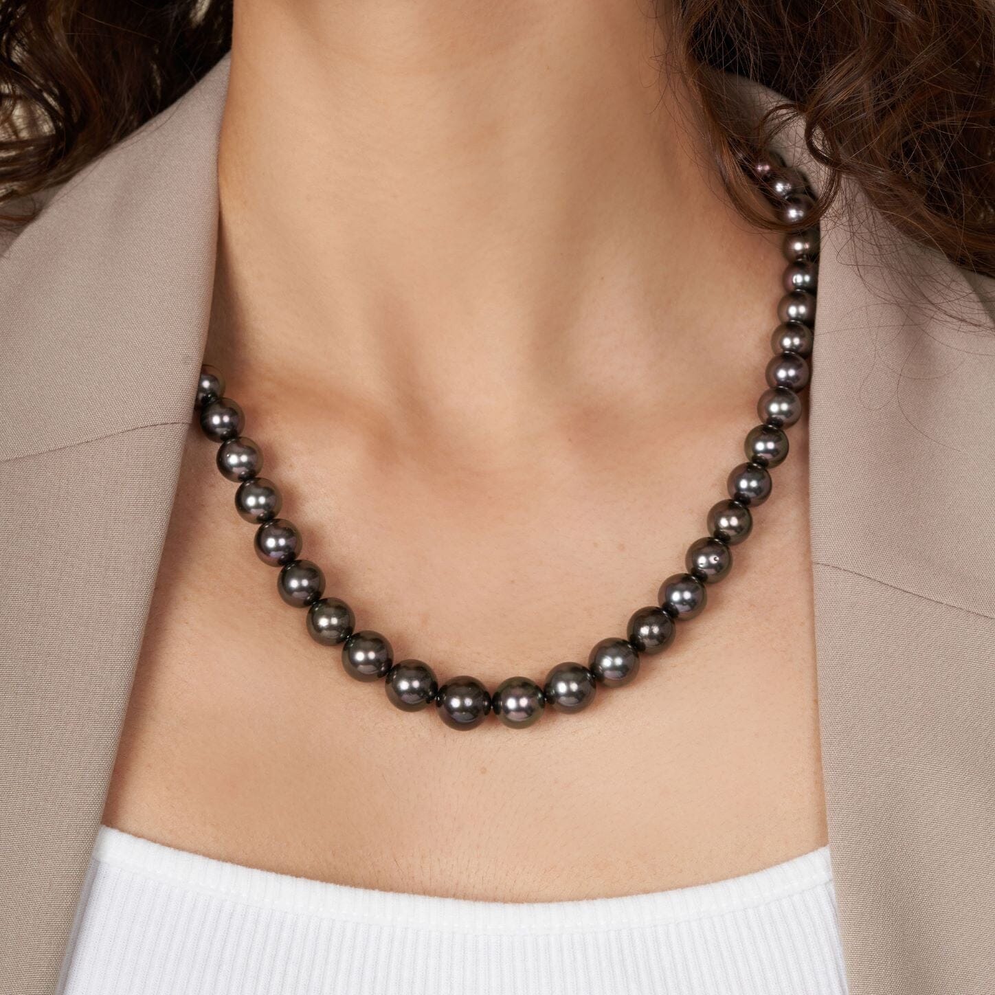 8-10mm Tahitian Black South Sea Pearl Necklace