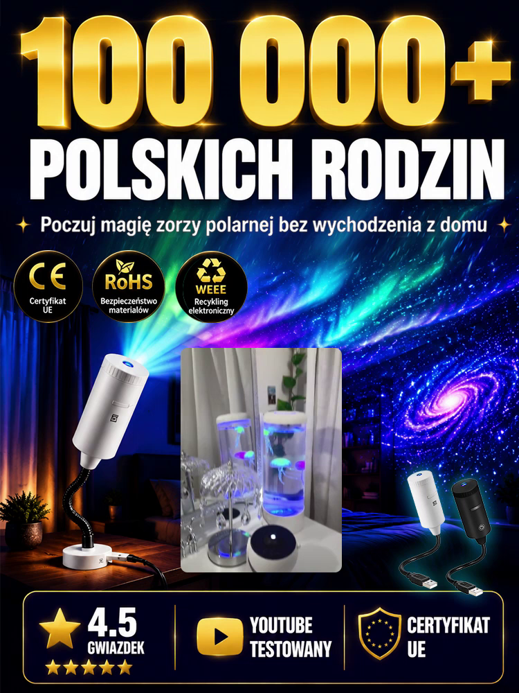 Internetowy hit! Ponad 100 000 rodzin wybrało już nasz projektor. Krystaliczne szczegóły 4K UHD, trzy tryby pracy i sterowanie jednym przyciskiem. Konstrukcja bezpieczna dla oczu i łagodne światło z certyfikatem PSE. Odbierz natychmiastowe -50% zniżki! Of